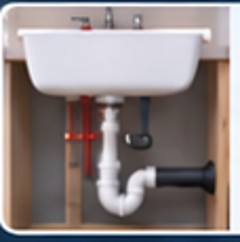 Standalone laundry sink illustration