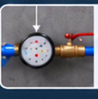 Main incoming water, valve & meter illustration