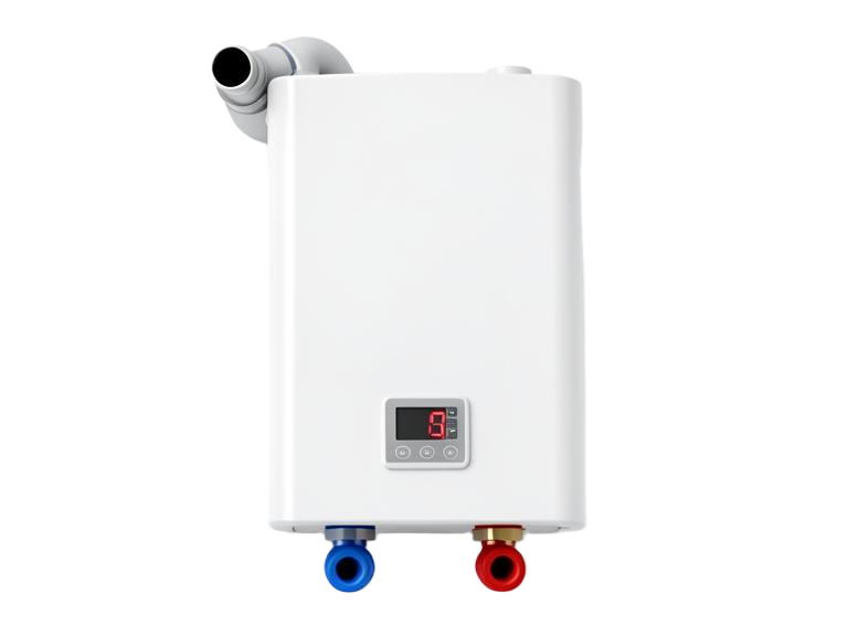 Tankless water heater illustration